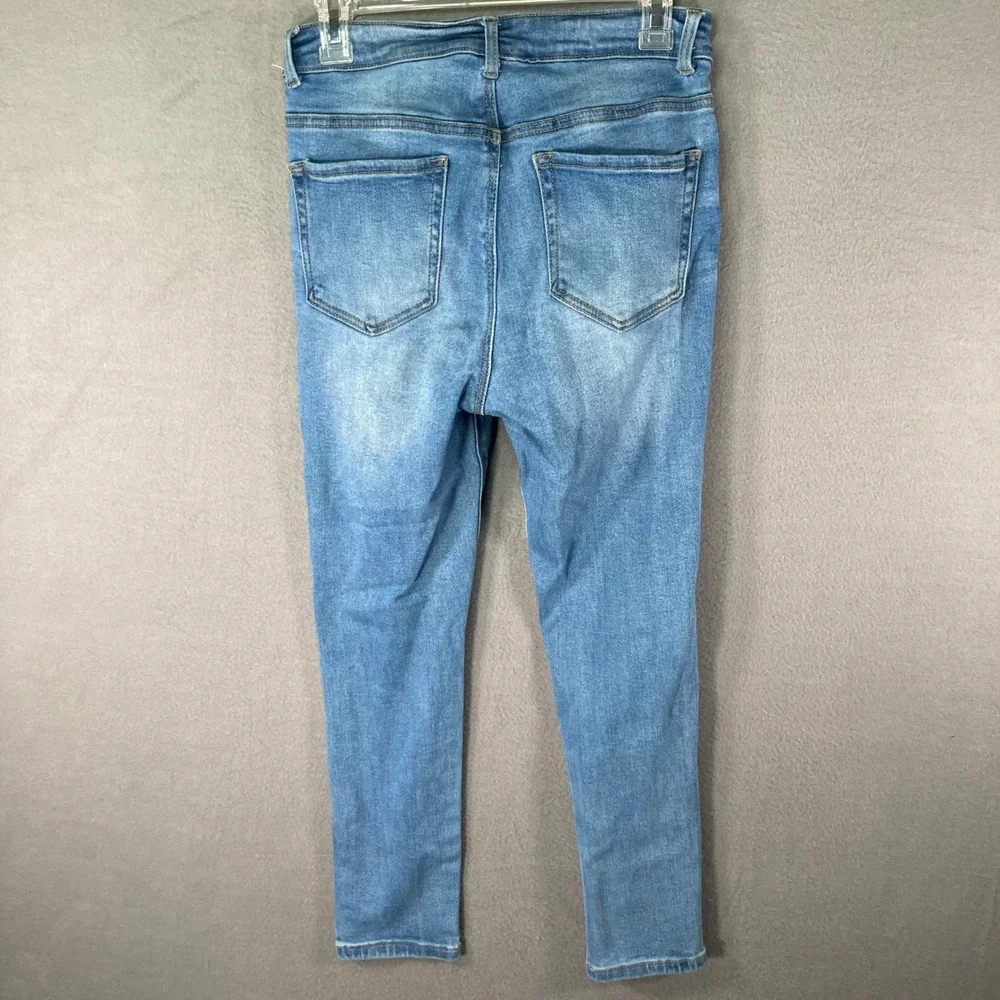 Wax‎ Jeans Womens 11/30 Distressed Skinny High Rise Ripped Denim